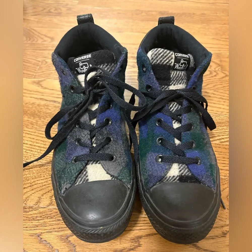 Converse X Woolrich Chuck Taylor Hightops Shoes. Size 8/mens 10/womens
